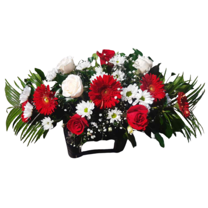 CRVENO -BIJELA IZDUZENA IKEBANA