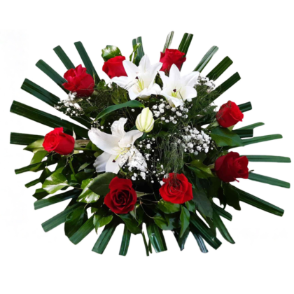 CRVENO -BIJELA IKEBANA 3